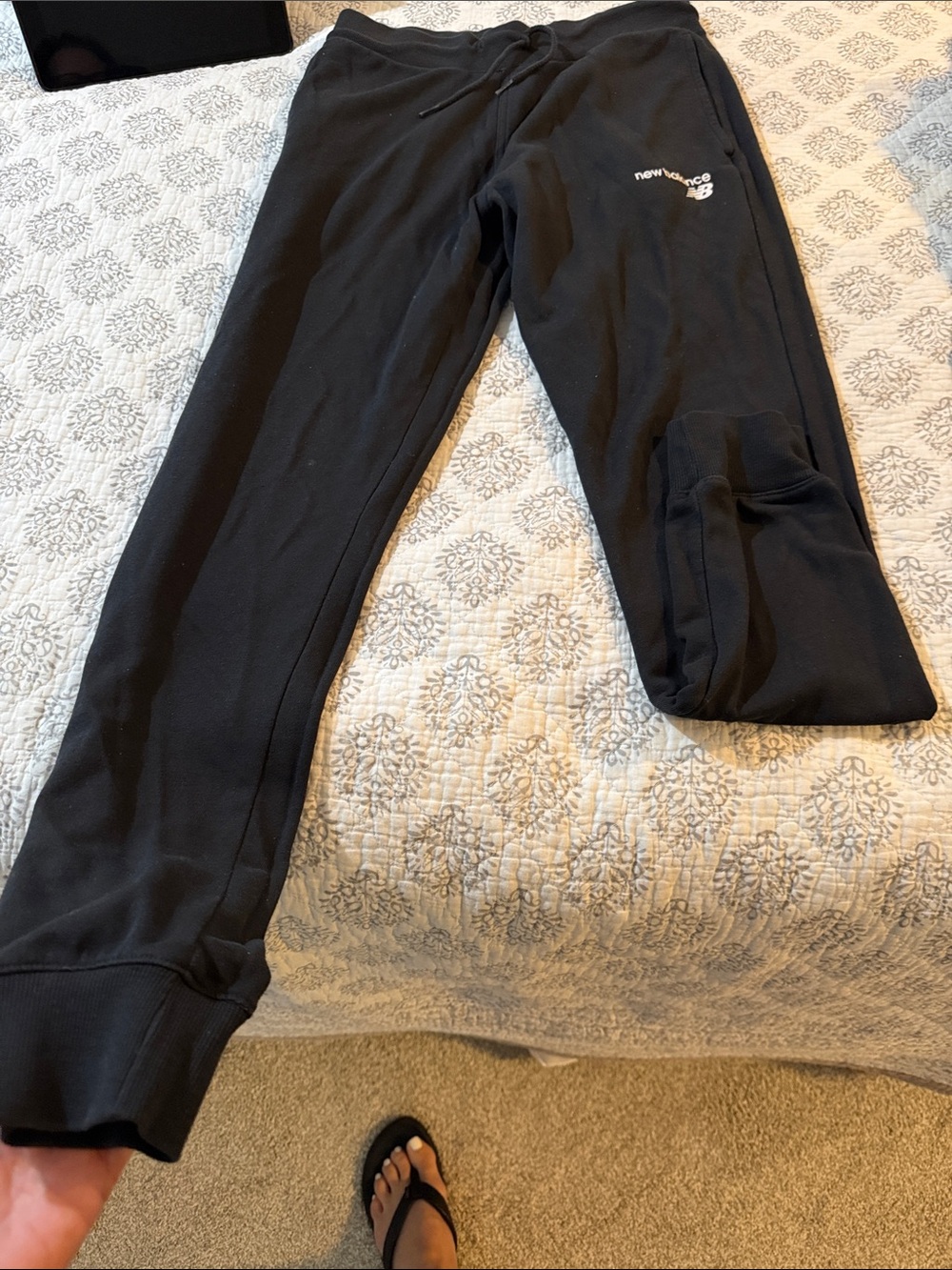 New Balance Black Men's Fleece Joggers with Logo